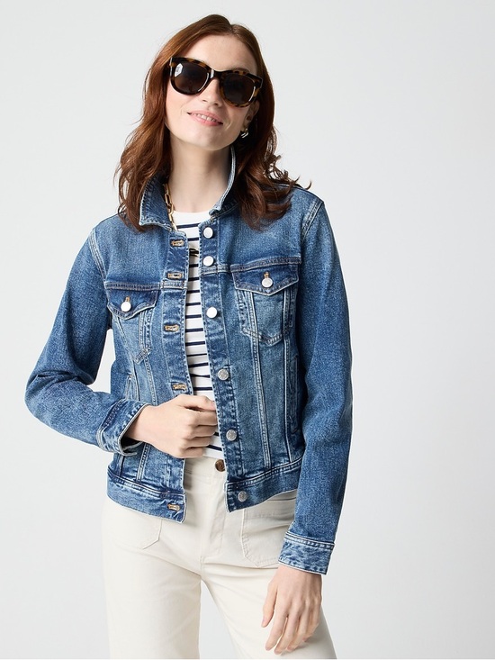 J. Crew Factory Jackets & Blazers - J CREW Womens Denim Classic Jean Jacket Blue Size Medium Timeless Trucker Jacket